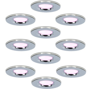 HOFTRONIC SMART Set van 10 Smart Inbouwspots – Dimbaar – 6 Watt – RGBWW – IP65 waterdicht – Plafondspot Chroom – Venezia Bestellen via ledinbouwverlichting