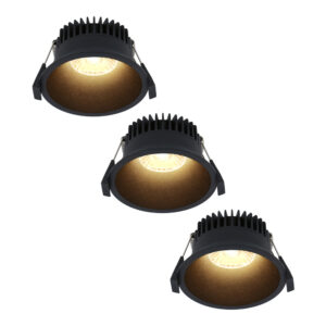 HOFTRONIC™ 3x Finn Dimbare LED inbouwspot – 10 Watt – Plafondspot – 2700K warm wit – 900 Lumen – Binnen & buiten – Verzonken spot – Zwart Bestellen via ledinbouwverlichting