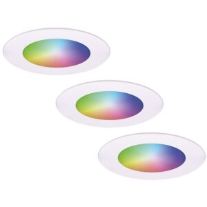 Homeylux Set van 3 stuks smart WiFi LED inbouwspots Aura RGBWW Wit IP44 1050lm Bestellen via ledinbouwverlichting