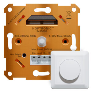 HOFTRONIC™ LED dimmer 1-10V – Max. 50mA – Incl. afdekraampje en draaiknop Bestellen via ledinbouwverlichting