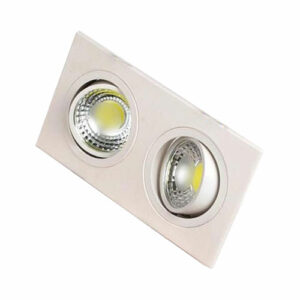 LED Spot – Inbouwspot Dubbel – Rechthoek 10W – Helder/Koud Wit 6400K – Mat Wit Aluminium – Kantelbaar 175x93mm Bestellen via ledinbouwverlichting