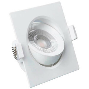 LED Spot – Inbouwspot – Facto Niron – 7W – Natuurlijk Wit 4000K – Mat Wit – Vierkant – Kantelbaar Bestellen via ledinbouwverlichting