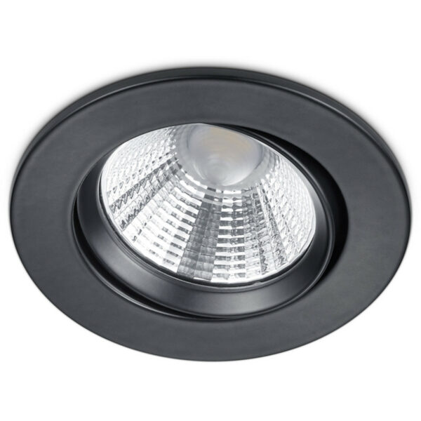 LED Spot – Inbouwspot – Trion Paniro – Rond 5W – Dimbaar – Warm Wit 3000K – Mat Zwart – Aluminium – Ø80mm Bestellen via ledinbouwverlichting