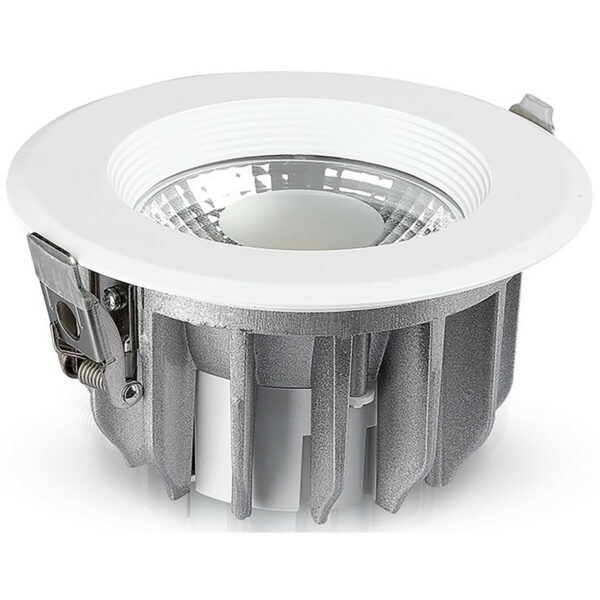 LED Spot – Inbouwspot – Viron Baco – 10W – Warm Wit 3000K – Rond – Mat Wit – Aluminium Bestellen via ledinbouwverlichting
