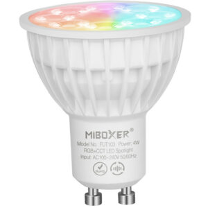 Mi-Light MiBoxer – LED Spot – Smart LED – Wifi LED – Slimme LED – 4W – GU10 Fitting – RGB+CCT – Aanpasbare Kleur – Dimbaar Bestellen via ledinbouwverlichting