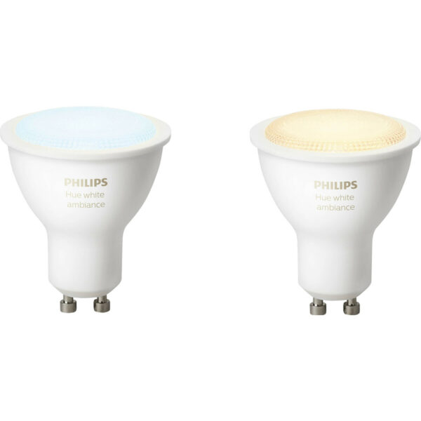 PHILIPS HUE – LED Spot GU10 – White Ambiance – Bluetooth – Duo Pack Bestellen via ledinbouwverlichting