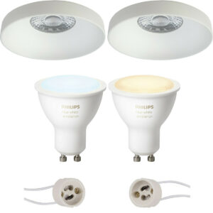 Pragmi Vrito Pro – Inbouw Rond – Mat Wit – Ø82mm – Philips Hue – LED Spot Set GU10 – White Ambiance – Bluetooth Bestellen via ledinbouwverlichting