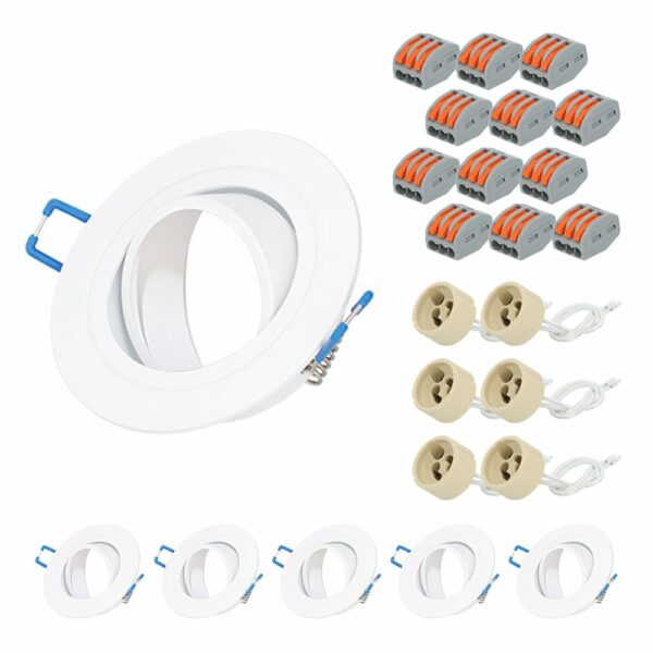 HOFTRONIC™ Set van 6 Balos GU10 Inbouwspot armaturen IP20 Kantelbaar wit Bestellen via ledinbouwverlichting