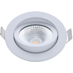 EcoDim – LED Spot – Inbouwspot – ED-10022 – 5W – Waterdicht IP54 – Dimbaar – Dim to Warm – Warm Wit 2000K-3000K – Mat Wit – Aluminium – Rond – Kantelbaar Bestellen via ledinbouwverlichting