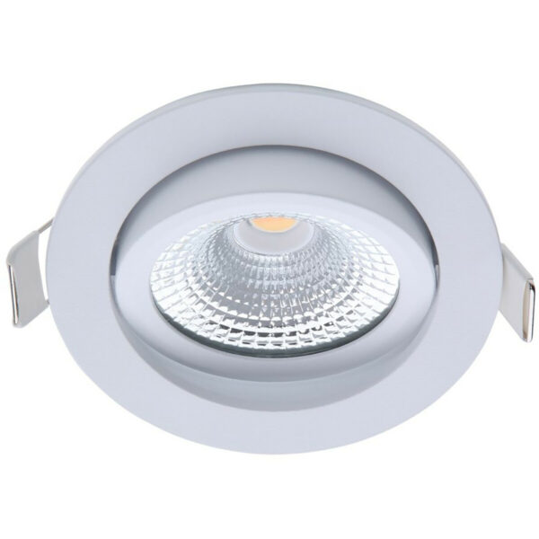 EcoDim – LED Spot – Inbouwspot – ED-10028 – 5W – Waterdicht IP54 – Dimbaar – Warm Wit 2700K – Mat Wit – Aluminium – Rond – Kantelbaar Bestellen via ledinbouwverlichting