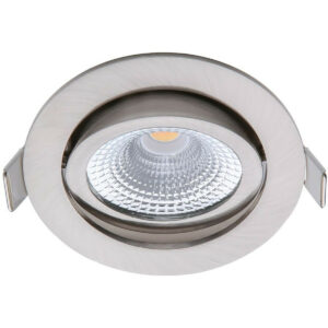 EcoDim – LED Spot – Inbouwspot – ED-10030 – 5W – Waterdicht IP54 – Dimbaar – Warm Wit 2700K – Mat Nikkel – Aluminium – Rond – Kantelbaar Bestellen via ledinbouwverlichting