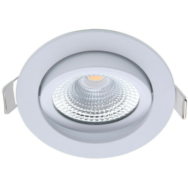 EcoDim – LED Spot – Inbouwspot – ED-10070 – 5W – Waterdicht IP54 – Dimbaar – Natuurlijk Wit 4000K – Mat Wit – Aluminium – Rond – Kantelbaar Bestellen via ledinbouwverlichting