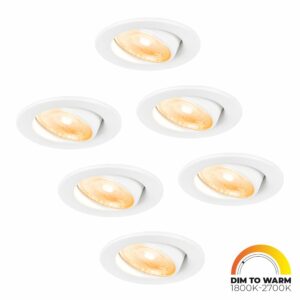 HOFTRONIC™ 6x Malta – LED inbouwspots badkamer – wit – IP44 – 5W – 1800-2700K dim to warm – dimbaar – 5 jaar garantie Bestellen via ledinbouwverlichting