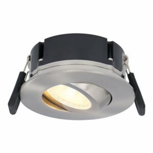 Hoftronic Napels LED inbouwspot extra plat – 8W 570lm – 2700K warm wit – Dimbaar – Rond – 360° Kantelbaar – IP65 waterdicht – RVS Bestellen via ledinbouwverlichting