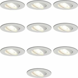 Hofronic Set van 10 stuks dimbare LED inbouwspots met 5 Watt spot kantelbaar Bestellen via ledinbouwverlichting