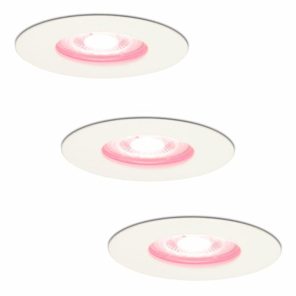 Hofronic Set van 3 stuks smart WiFi dimbare RGBWW LED inbouwspots Bari wit 5,5 Watt IP65 spuitwaterdicht Bestellen via ledinbouwverlichting