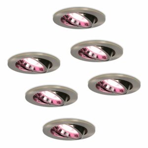 Hofronic Set van 6 stuks smart WiFi LED inbouwspots Lublin dimbaar RGBWW kantelbaar IP20 Bestellen via ledinbouwverlichting