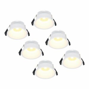 HOFTRONIC™ 6x Finn Dimbare LED inbouwspot – 10 Watt – Plafondspot – 2700K warm wit – 900 Lumen – Binnen & buiten – Verzonken spot – Wit Bestellen via ledinbouwverlichting