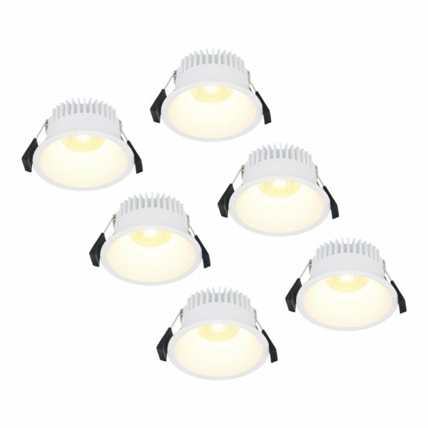 HOFTRONIC™ 6x Finn Dimbare LED inbouwspot – 10 Watt – Plafondspot – 2700K warm wit – 900 Lumen – Binnen & buiten – Verzonken spot – Wit Bestellen via ledinbouwverlichting