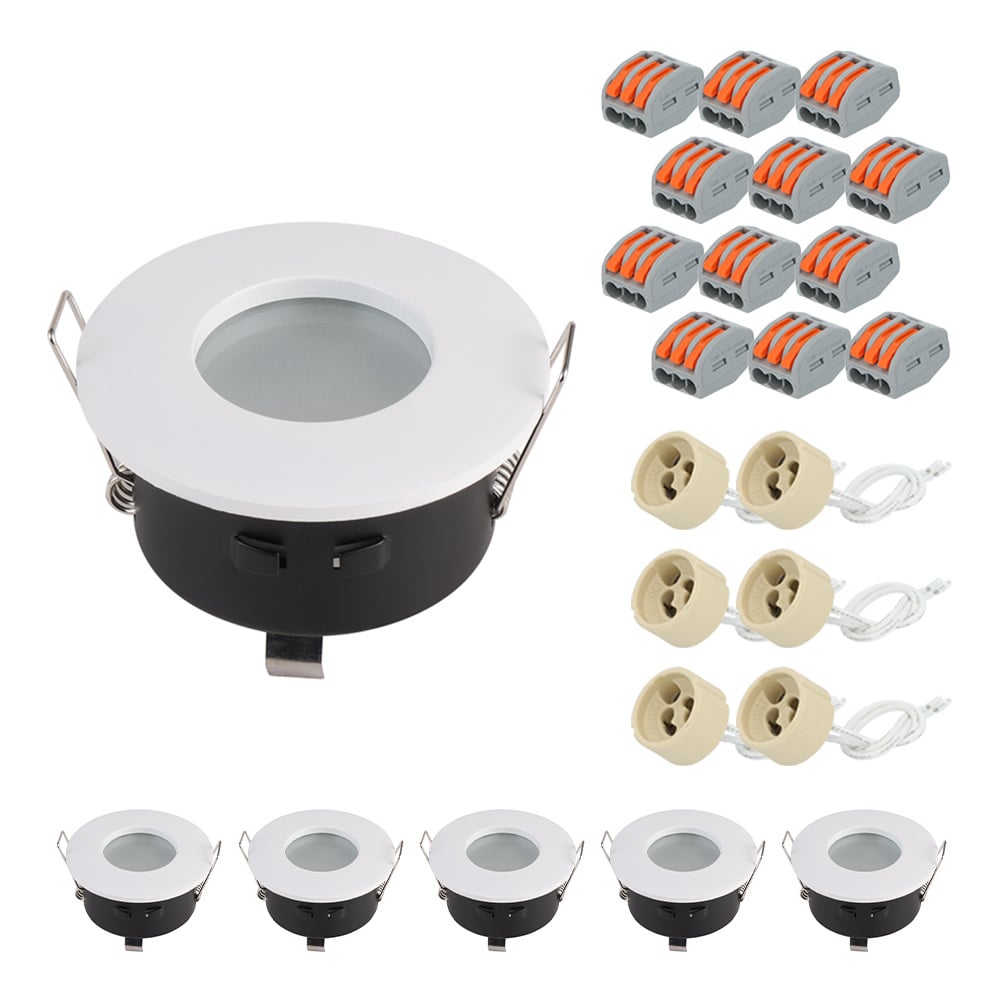 HOFTRONIC™ Set van 6 Raval LED inbouwspots – Spot armatuur – GU10 fitting – IP44 waterdicht – LED inbouwspot badkamer en keuken – Wit Bestellen via ledinbouwverlichting