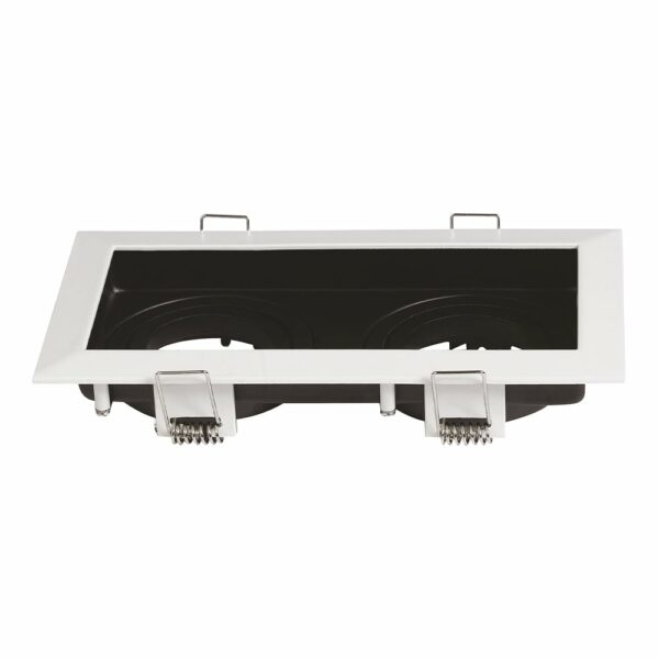 HOFTRONIC™ Durham dubbele inbouwspot Wit – armatuur – voor GU10 lichtbron – Kantelbaar – IP20 – inbouwspot vierkant Bestellen via ledinbouwverlichting