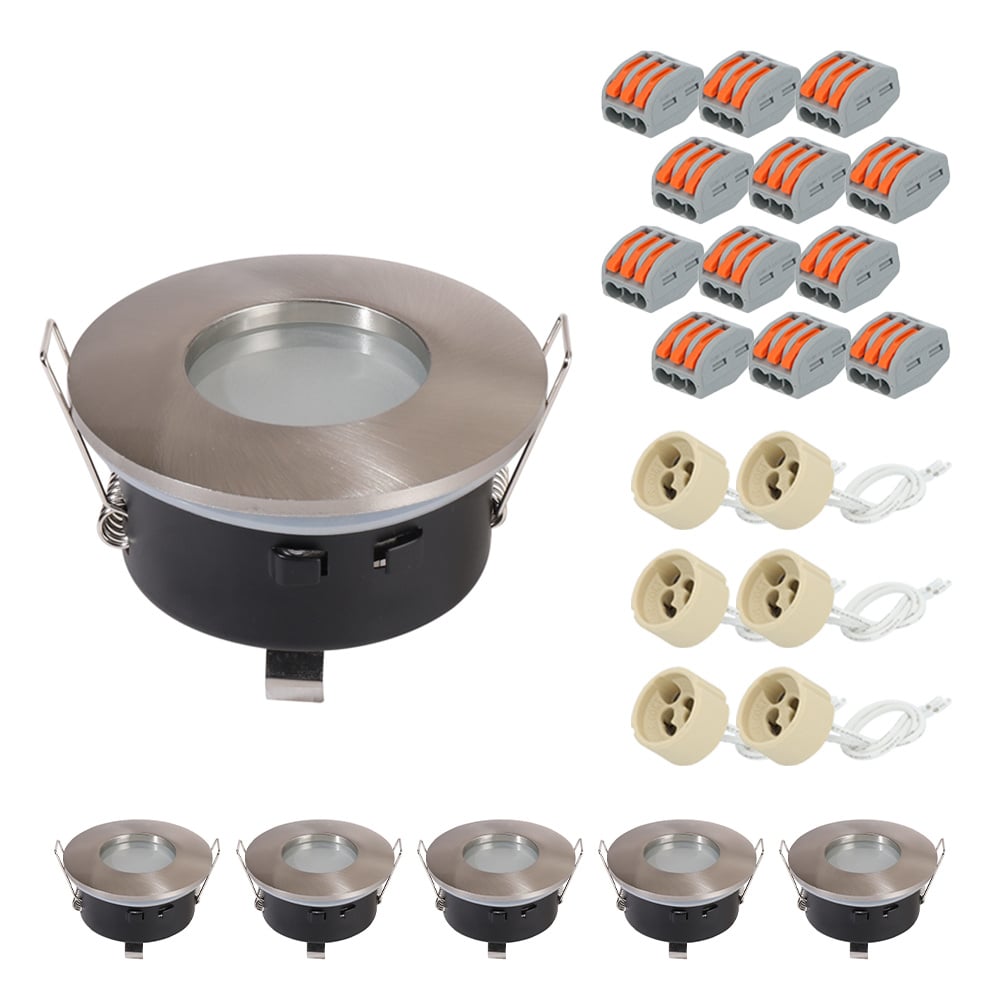 HOFTRONIC™ Set van 6 Vista LED inbouwspots – Spot armatuur – GU10 fitting – IP44 waterdicht – LED inbouwspot badkamer en keuken – Grijs Bestellen via ledinbouwverlichting