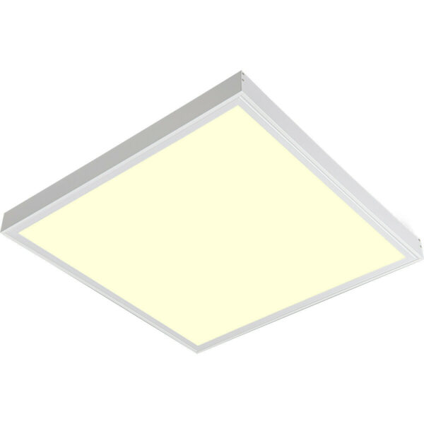 LED Paneel – Aigi Limno Slim – 60×60 – Warm Wit 3000K – 32W – Smart LED – Slimme LED – Dimbaar – Opbouw Vierkant – Mat Wit – Flikkervrij Bestellen via ledinbouwverlichting