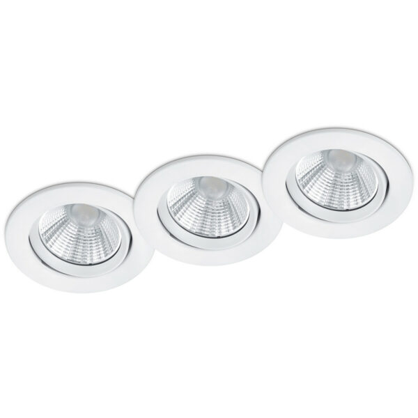 LED Spot 3 Pack – Inbouwspot – Trion Paniro – Rond 5W – Dimbaar – Warm Wit 3000K – Mat Wit – Aluminium – Ø80mm Bestellen via ledinbouwverlichting