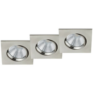 LED Spot 3 Pack – Inbouwspot – Trion Paniro – Vierkant 5W – Dimbaar – Warm Wit 3000K – Mat Nikkel – Aluminium – 80mm Bestellen via ledinbouwverlichting