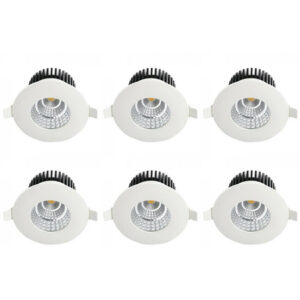 LED Spot 6 Pack – Inbouwspot – Rond 6W – Waterdicht IP65 – Natuurlijk Wit 4200K – Mat Wit Aluminium – Ø90mm Bestellen via ledinbouwverlichting