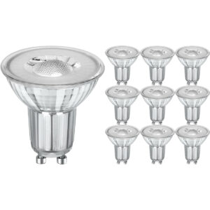 LED Spot – GU10 PAR16 – 10 Pack – Velvalux – 6W 435lm 38D – 840 Natuurlijk Wit 4000K | Vervangt 62W Bestellen via ledinbouwverlichting