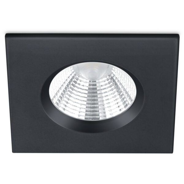 LED Spot – Inbouwspot – Trion Zagrona – 5W – Waterdicht IP65 – Dimbaar – Warm Wit 3000K – Mat Zwart – Aluminium – Vierkant Bestellen via ledinbouwverlichting