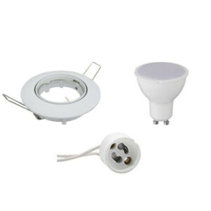 LED Spot Set – Aigi – GU10 Fitting – Inbouw Rond – Glans Wit – 6W – Warm Wit 3000K – Kantelbaar Ø82mm Bestellen via ledinbouwverlichting