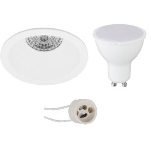 LED Spot Set – Pragmi Pollon Pro – GU10 Fitting – Inbouw Rond – Mat Wit – 4W – Natuurlijk Wit 4200K – Verdiept – Ø82mm Bestellen via ledinbouwverlichting