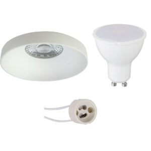 LED Spot Set – Pragmi Vrito Pro – GU10 Fitting – Inbouw Rond – Mat Wit – 4W – Warm Wit 3000K – Ø82mm Bestellen via ledinbouwverlichting