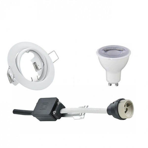 LED Spot Set – Trion – GU10 Fitting – Dimbaar – Inbouw Rond – Mat Wit – 6W – Helder/Koud Wit 6400K – Kantelbaar Ø83mm Bestellen via ledinbouwverlichting