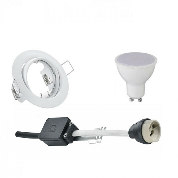 LED Spot Set – Aigi – Trion – GU10 Fitting – Inbouw Rond – Mat Wit – 6W – Helder/Koud Wit 6400K – Kantelbaar Ø83mm Bestellen via ledinbouwverlichting