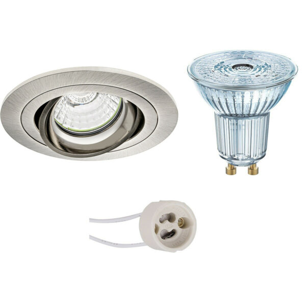 LED Spot Set – LEDVANCE Parathom PAR16 940 36D – Pragmi Alpin Pro – GU10 Fitting – Dimbaar – Inbouw Rond – Mat Nikkel – 3.7W – Natuurlijk Wit 4000K – Kantelbaar – Ø92mm Bestellen via ledinbouwverlichting