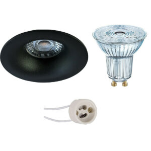 LED Spot Set – LEDVANCE Parathom PAR16 930 36D – Pragmi Nora Pro – GU10 Fitting – Dimbaar – Inbouw Rond – Mat Zwart – 3.7W – Warm Wit 3000K – Ø82mm Bestellen via ledinbouwverlichting