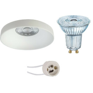 LED Spot Set – LEDVANCE Parathom PAR16 927 36D – Pragmi Vrito Pro – GU10 Fitting – Dimbaar – Inbouw Rond – Mat Wit – 3.7W – Warm Wit 2700K – Ø82mm Bestellen via ledinbouwverlichting