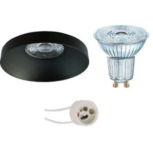 LED Spot Set – LEDVANCE Parathom PAR16 927 36D – Pragmi Vrito Pro – GU10 Fitting – Dimbaar – Inbouw Rond – Mat Zwart – 3.7W – Warm Wit 2700K – Ø82mm Bestellen via ledinbouwverlichting