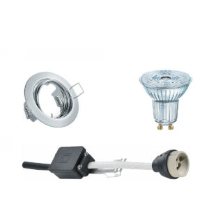 LED Spot Set – LEDVANCE Parathom PAR16 927 36D – GU10 Fitting – Dimbaar – Inbouw Rond – Glans Chroom – 3.7W – Warm Wit 2700K – Kantelbaar Ø83mm Bestellen via ledinbouwverlichting