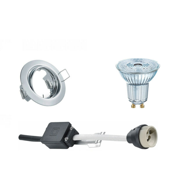 LED Spot Set – LEDVANCE Parathom PAR16 930 36D – GU10 Fitting – Dimbaar – Inbouw Rond – Glans Chroom – 5.5W – Warm Wit 3000K – Kantelbaar Ø83mm Bestellen via ledinbouwverlichting