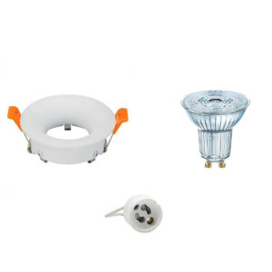 LED Spot Set – LEDVANCE Parathom PAR16 927 36D – GU10 Fitting – Dimbaar – Inbouw Rond – Mat Wit – 3.7W – Warm Wit 2700K – Ø85mm Bestellen via ledinbouwverlichting