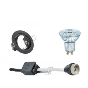 LED Spot Set – LEDVANCE Parathom PAR16 930 36D – GU10 Fitting – Dimbaar – Inbouw Rond – Mat Zwart – 3.7W – Warm Wit 3000K – Kantelbaar Ø83mm Bestellen via ledinbouwverlichting