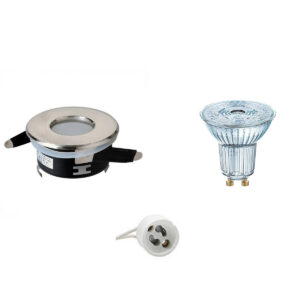 LED Spot Set – LEDVANCE Parathom PAR16 940 36D – Aigi – GU10 Fitting – Waterdicht IP65 – Dimbaar – Inbouw Rond – Mat Chroom – 3.7W – Natuurlijk Wit 4000K – Ø82mm Bestellen via ledinbouwverlichting