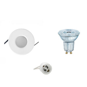 LED Spot Set – LEDVANCE Parathom PAR16 927 36D – Aigi – GU10 Fitting – Waterdicht IP65 – Dimbaar – Inbouw Rond – Mat Wit – 5.5W – Warm Wit 2700K – Ø82mm Bestellen via ledinbouwverlichting