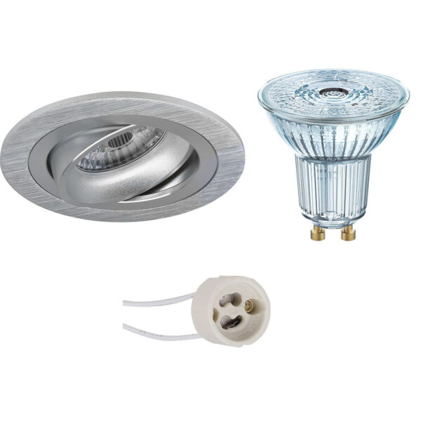 LED Spot Set – LEDVANCE Parathom PAR16 940 36D – Pragmi Alpin Pro – GU10 Fitting – Dimbaar – Inbouw Rond – Mat Zilver – 3.7W – Natuurlijk Wit 4000K – Kantelbaar Ø92mm Bestellen via ledinbouwverlichting